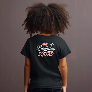 Geburtstag Queen Squad Kinder T-Shirt Baumwolle Geburtstag Party Geschenk Mädchen Jahrestag - Bild 1 von 12
