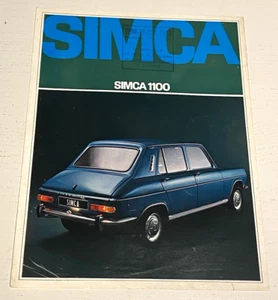 Notice Commerciale SIMCA 1100 - Septembre 1968 - Bel Etat. - Foto 1 di 2