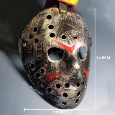 Jason Voorhees Friday The 13th Horror Movie Hockey Halloween Mask Cosplay Prop - Image 1 of 4