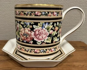 Wedgwood Bone China Kaffeebecher & achteckiger Teller "Clio" - Made in England - Bild 1 von 10