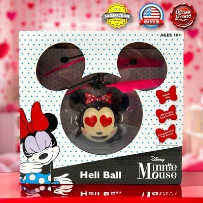Disney Minnie Mouse Heart Eyes Heli Ball Interactive Flying Hover Toy Helicopter - Image 1 of 4