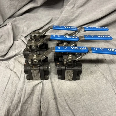 VELAN Ball Valve T183-SSEZ 1/2" 2000WOG 316SS FP Socket X Thread lot of 6 - Image 1 of 4