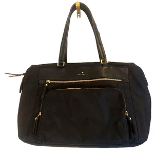 Allancia Bag Womens Black Double Handle Briefcase Laptop Carrier Zippers Nylon - Picture 1 of 12