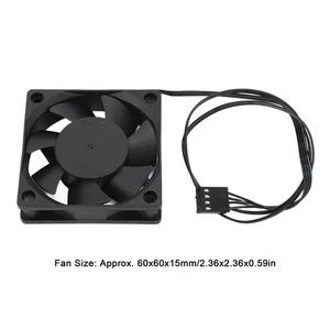 60mm Computer Case Fan PBT 4 Pin PWM Smart Temperature Control 3000RPM Quiet NEW - Afbeelding 1 van 12