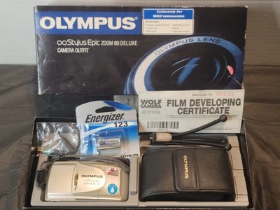 RARE NEW Olympus Stylus Epic Zoom 80 35mm Point and Shoot Film Camerain Box - Image 1 of 4