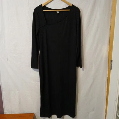 Long Sleeve Sweater Dress - A New Day Black Junior XL Size 15 - Image 1 of 4