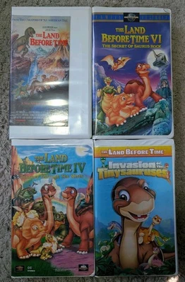 The Land Before Time VHS Lot (5) 1, 3, 4, 6, and Invasion of the Tinysauruses! - Image 1 of 4