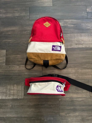 Mini Mochila The North Face Etiqueta Púrpura Mochila Bolso Cintura Combo Nanamica Japón Foto 1 de 4