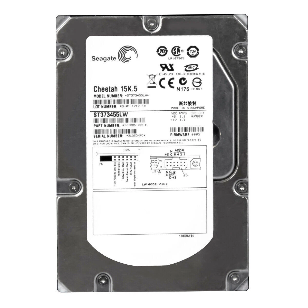 Ultra - 320 SCSI Internal 15000 RPM Rotation Speed 73 GB Storage