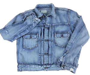 Giacca vintage Ralph Lauren Denim Supply grande blu uomo camionista stile invecchiato RRL - Foto 1 di 22
