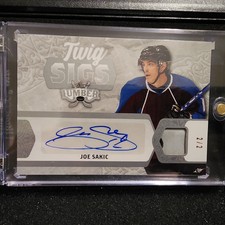 Joe Sakic 2021-22 Leaf Lumber Auto relic card #2/2 