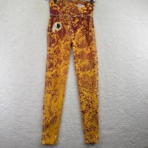 NFL Team Apparel Womens Washington Commanders Leggings Size XS Burgundy Red Gold - Picture 1 of 7