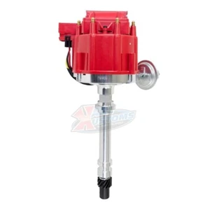 Chevy Big/Small Block V8 HEI Distributor Red Cap 65K Coil 350 383 400 396 454 - Picture 1 of 3