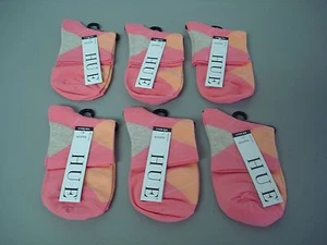 NWT Hue Women's Argyle Shortie Socks One Size Pinkie 6 Pair #722J - Picture 1 of 3