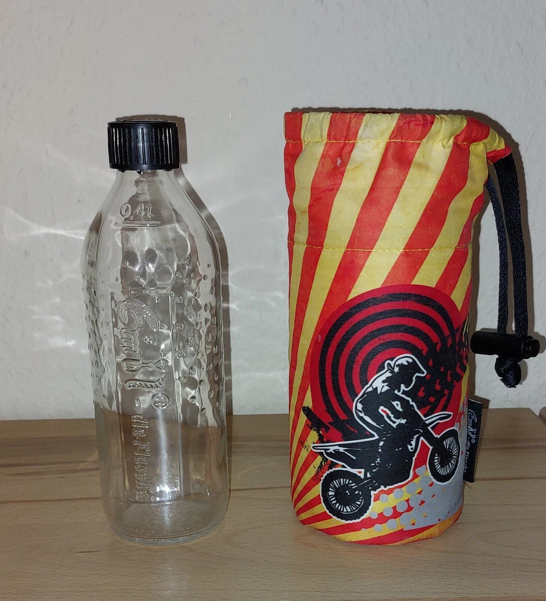 Excelsa Ocean Glasflasche – 1000 Ml, Mehrfarbiges Ozean-Design, Spülmaschinenfest