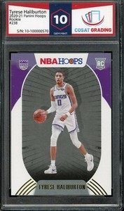 Tyrese Haliburton 2020-21 Hoops R #238 Rookie RC COSAT 10 GEM MINT 💎🔥💎🔥