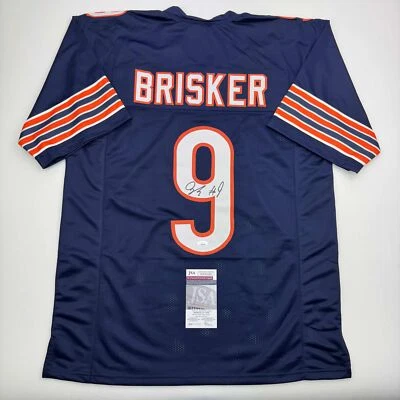 Autographed/Signed Jaquan Brisker Chicago Blue Football Jersey JSA COA - Image 1 of 4