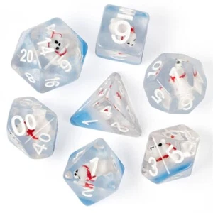 Polar Bear Dice Set for Dungeons & Dragons - Picture 1 of 3