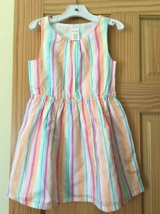 NWT Gymboree Stripe Dress special Occassion Wedding Easter Outlet  - Picture 1 of 2