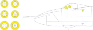 Juego de máscara de pintura autoadhesiva EDCX604 Eduard 1:72 Avro Vulcan B.2 - Imagen 1 de 1