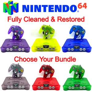 Nintendo 64 N64 *WÄHLEN SIE IHR BUNDLE* Konsole + Controller + Kabel Set Funtastic - Bild 1 von 10