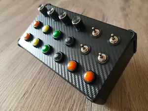 Button Box Sim Racing 30 Funzioni USB 4 Levette 4 Rotary PC Carbon Buttonbox - Imagen 1 de 10