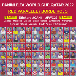 Panini World Cup QATAR 2022 - RED PARALLEL - Stickers #CAN1 - #FWC29