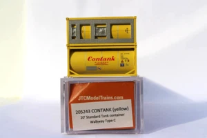 Contenedor tanque estándar JTC 205243 CONTANK 20' con pasarela paquete de 2 escala N - Imagen 1 de 4