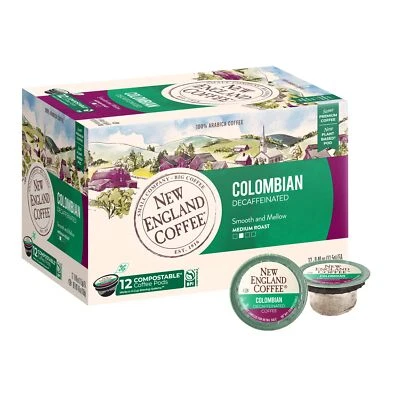 Colombian Decaffeinated Medium Roast Single Serve Pods 12ct Box Pack of 1 - Image 1 of 4
