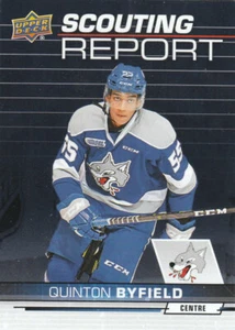 2018-19 Oberdeck CHL Hockey Pfadfinderbericht #SR-2 Quinton Byfield R/C - Bild 1 von 1
