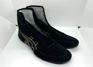 asics Boxing Wrestling Shoes Black Gold US11.5 (28.5cm) 1083A001 EX-EO TWR900 - Picture 1 of 16