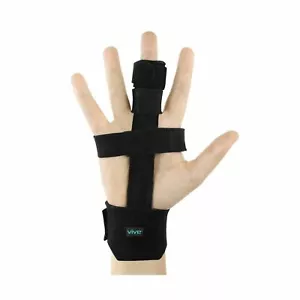 VIVE Trigger Finger Splint -Hand Support- Fits All Fingers & Thumbs-Unisex-BLACK - Picture 1 of 8