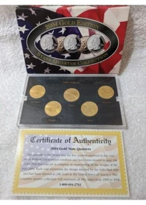 2004 Gold Edition State Quarter Collection Brilliant Uncirculated with COA - Picture 1 of 1