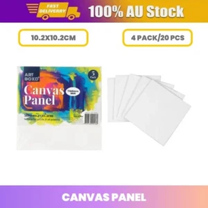 20 x Canvas Panel 10.2x10.2cm White Canvas Boards Oil Painting Cotton Blank Art - Picture 1 of 3