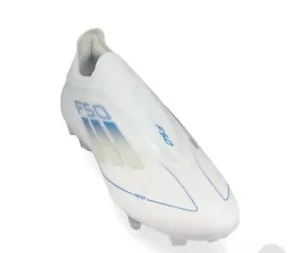 adidas F50 Elite Laceless FG Polar Victory - Footwear White/Silver Metallic/Brig - Picture 1 of 9