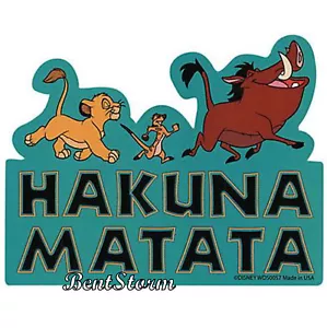 NEW Disney Lion King Hakuna Matata Diecut Vinyl Wall STICKER 3 1/2" h x 4 1/2" w - Picture 1 of 1