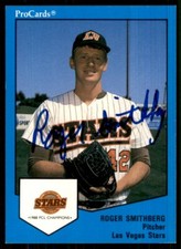 1989 ProCards Triple A Roger Smithberg IP Signed Auto Las Vegas Stars #17