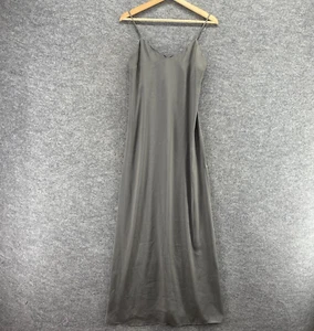 Forever 21 Dress Women XS Gray Maxi Long Sleeveless Zipper V-Neck Casual Solid - Picture 1 of 8