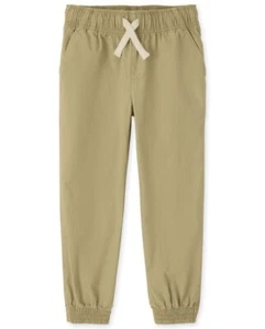 Children Place Boys 2T Khaki Boys Stretch Pull On Jogger Pants - Flax - Picture 1 of 4