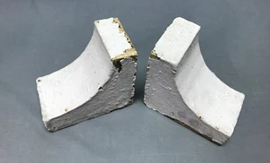 One Pair Small Antique Wood Corbel Bookends VTG Porch Shelf Brackets Old 956-24B - Picture 1 of 8