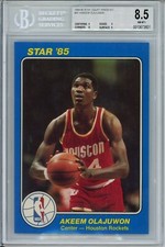 1984-85 Star #47 Hakeem Olajuwon Rookie Card Court Kings 5x7 BGS 8.5