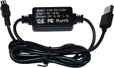 HQRP USB Charger Adapter for Sony HandyCam Camcorders, AC-L25 AC-L200 Replacement