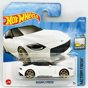 "Mattel Hot Wheels 124/250 ""Fresco de fábrica"" 5/10 Nissan Z Proto en blanco, ¡sin usar! - Imagen 1 de 3