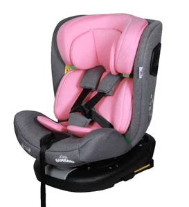 Isofix Seggiolino Auto per Bambini Sedile Rialzo Girevole i-Size 40-150cm Universale Grigio Rosa - Foto 1 di 19