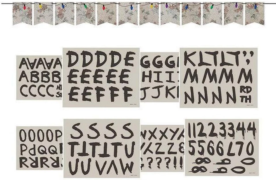 Banderín personalizable decoración colgante fiesta Halloween Stranger Things Foto 1 de 1