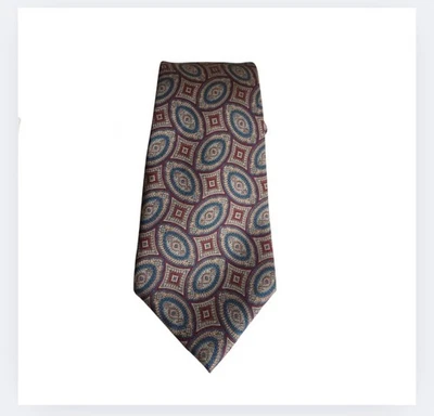 Corbata clásica OSCAR DE LA RENTA alta costura vintage patrón cachemir para hombre  Foto 1 de 4