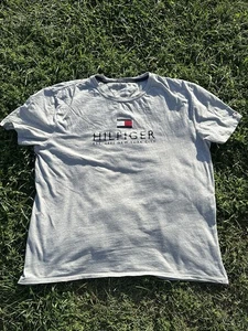 Tommy Hilfiger Herren T-Shirt Gr. XL Kurzarm grau Tee Logo Print Baumwolle - Bild 1 von 5