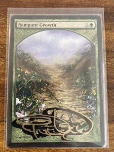 MTG💐Shadow Signed RAMPANT GROWTH Full Art💐Players Reward PROMO MINT T. Nielsen - Picture 1 of 8
