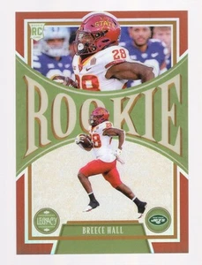 BREECE HALL 2022 PANINI LEGACY RUBY ROOKIE RC #13/50 **NEW YORK JETS** - Picture 1 of 2