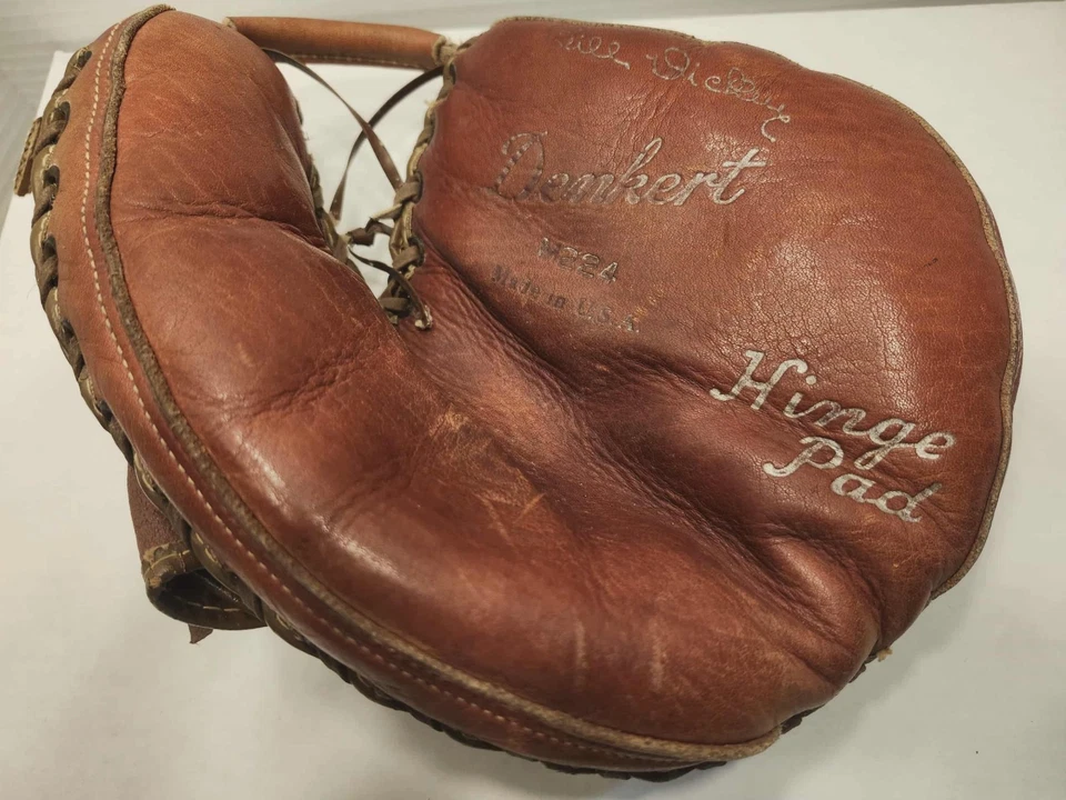 Guante de cuero vintage Bill Dickey modelo Denkert Foto 1 de 4